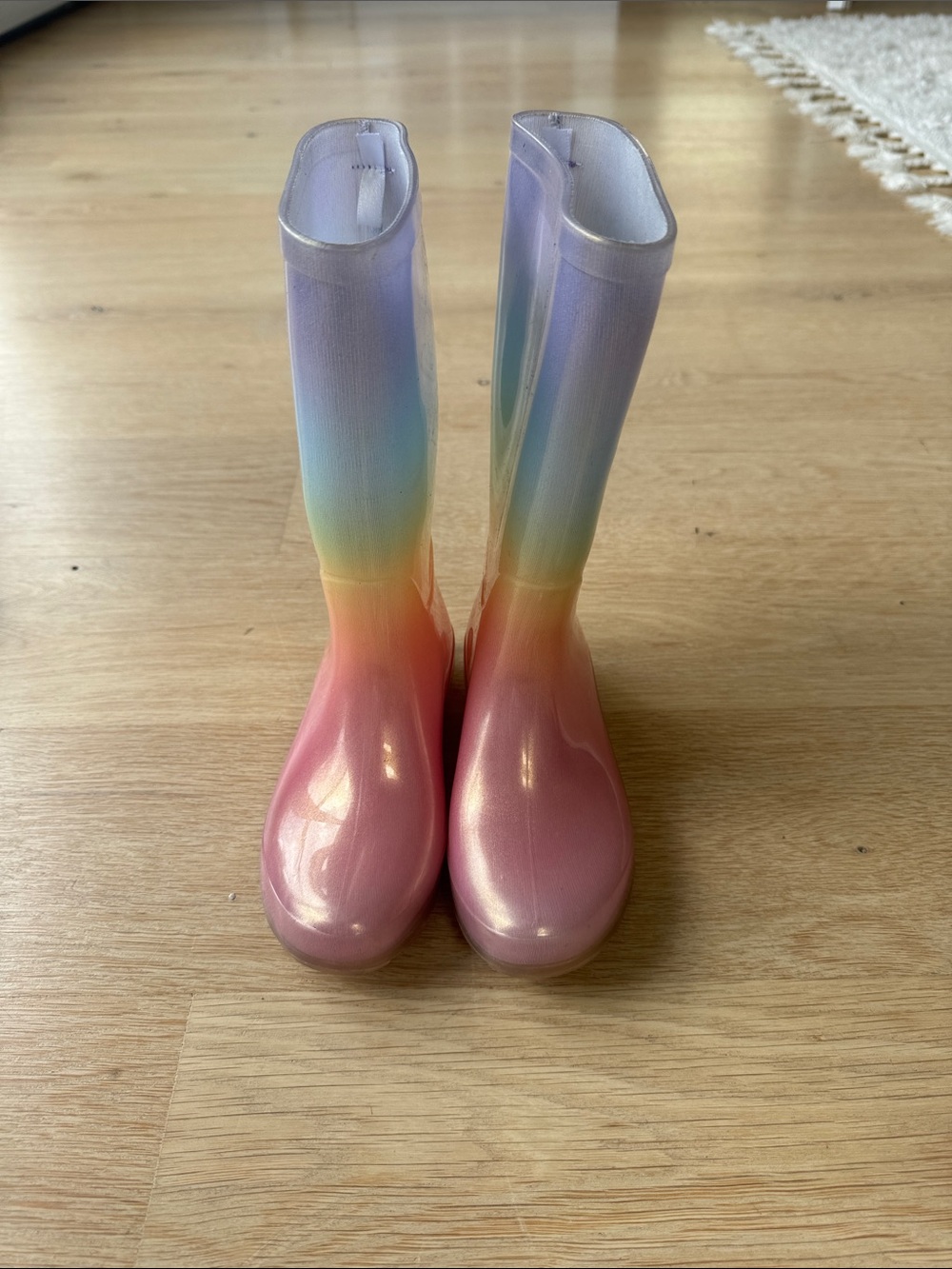 Cat & Jack Kids Rainbow Ombre Tall Rain Boots - Pink, Purple, Yellow, Blue